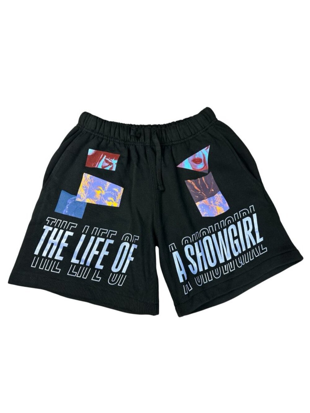 Taylor Swift The Life of a Showgirl Official Merch Black Logo Sweat Shorts S